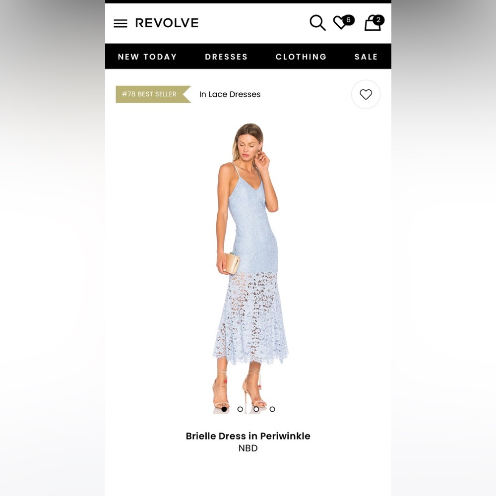 NBD Light Blue Lace Midi Dress